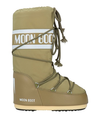 MOON BOOT Boots Military green Textile fibers