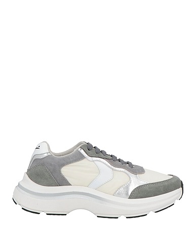 VOILE BLANCHE Sneakers White Leather, Textile fibers