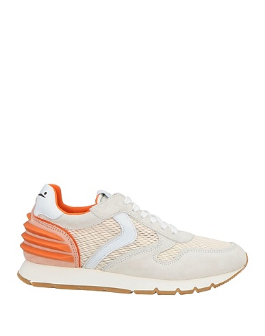 VOILE BLANCHE Sneakers Light grey Leather, Textile fibers