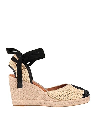 TORY BURCH Espadrilles Beige Naturbast, Kalbsleder