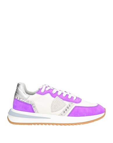 PHILIPPE MODEL Sneakers White Leather, Textile fibres