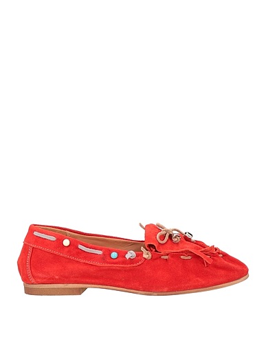 DIVINE FOLLIE Loafers Tomato red Leather