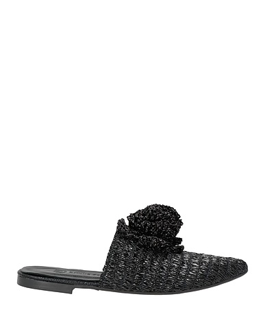 DIVINE FOLLIE Mules und Clogs Schwarz Gewebefasern