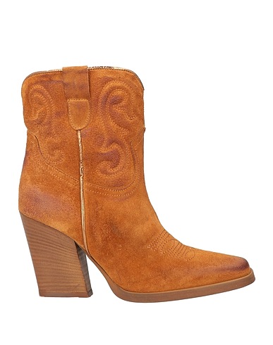 DIVINE FOLLIE Stiefelette Kamel Leder