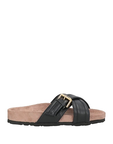 DIVINE FOLLIE Sandals Black Leather