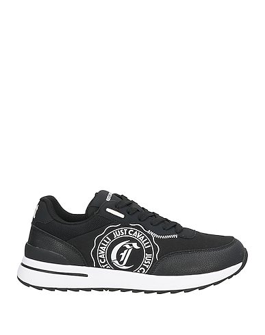 JUST CAVALLI Sneakers Black Textile fibres