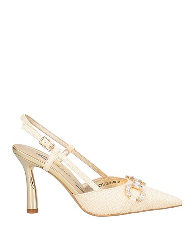 EMANUÉLLE VEE Pump Beige Natural raffia