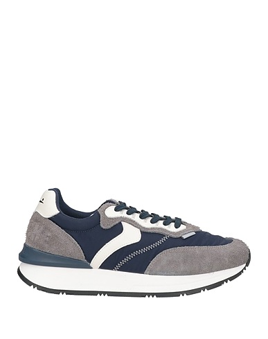 VOILE BLANCHE Sneakers Grey Leather, Textile fibres