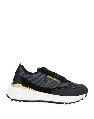 JUST CAVALLI Sneakers Lead Leather, Nylon, Polyurethane