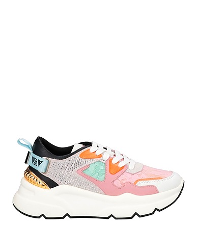 EMANUÉLLE VEE Sneakers Light grey Leather, Textile fibres