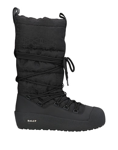BALLY Boots Black Textile fibers, Leather