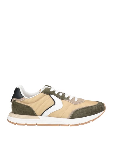 VOILE BLANCHE Sneakers Military green Leather, Textile fibres