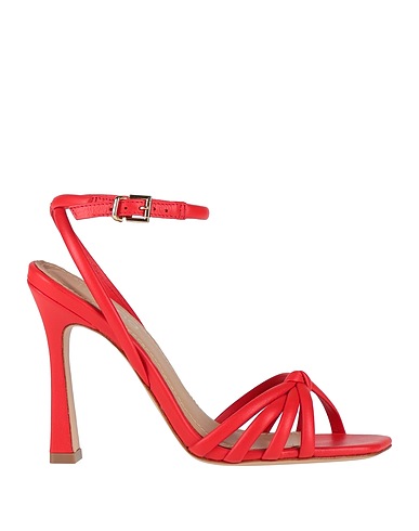 KILLANA. Sandals Red Leather