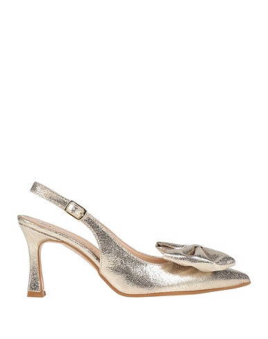 DIVINE FOLLIE Pump Platinum Textile fibers