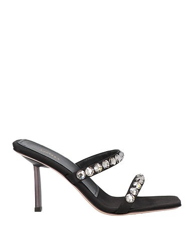 LE SILLA Sandals Black 100% Textile fibres