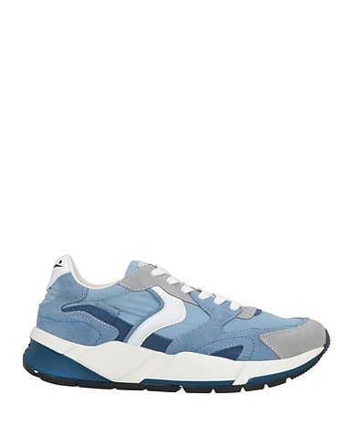 VOILE BLANCHE Sneakers Sky blue Leather, Textile fibers