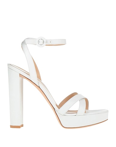GIANVITO ROSSI Sandals White Calfskin
