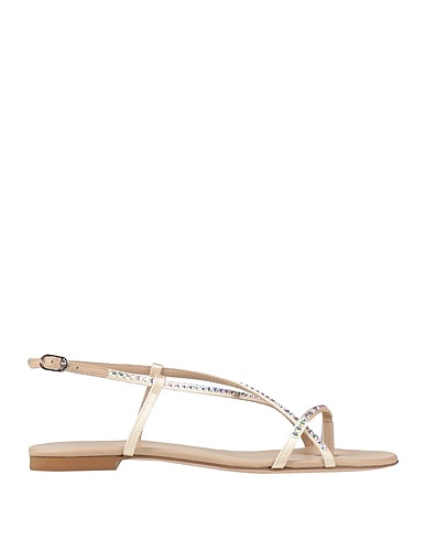 LE SILLA Flip flops Cream Textile fibers