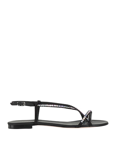 LE SILLA Sandalias de dedo Negro Fibras textiles
