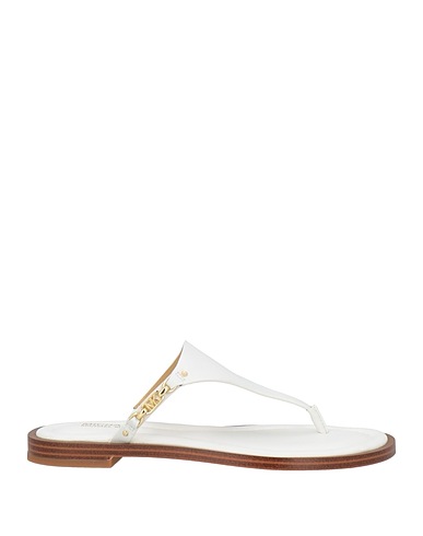 MICHAEL MICHAEL KORS Tongs Blanc Cuir de brebis, Peau de chèvre