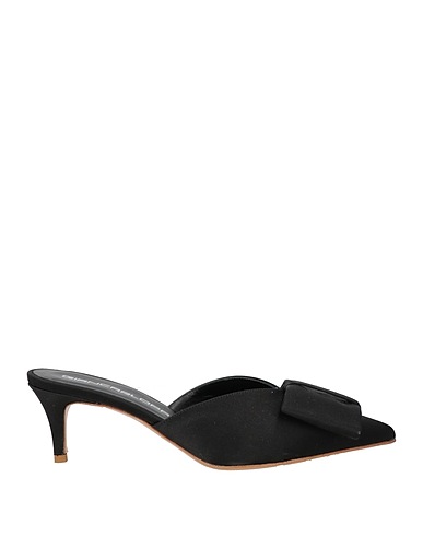 GIANCARLO PAOLI Mules and clogs Black Textile fibers