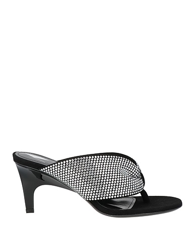 THE ATTICO Flip flops Black Leather