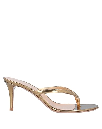 GIANVITO ROSSI Flip flops Gold Leather
