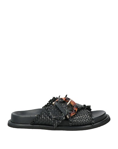 EMANUÉLLE VEE Sandals Black Leather