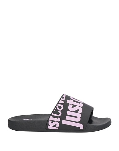 JUST CAVALLI Sandals Black Rubber