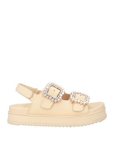 EMANUÉLLE VEE Sandali Beige Pelle