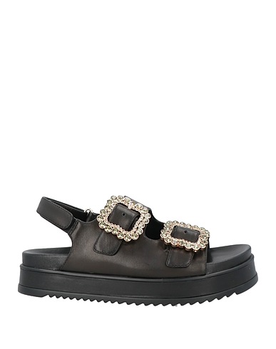 EMANUÉLLE VEE Sandals Black Leather