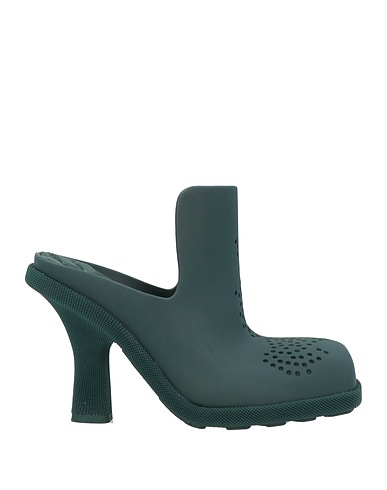 BURBERRY Mules and clogs Dark green Rubber
