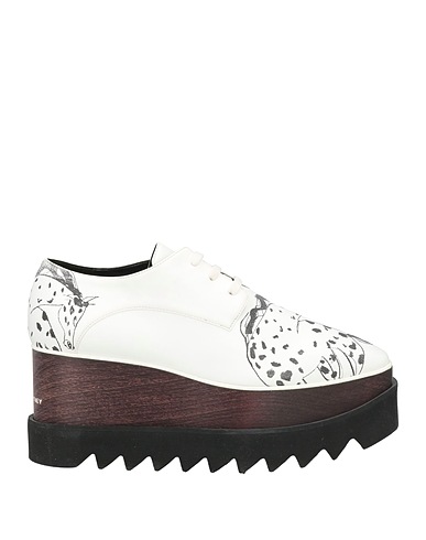 STELLA McCARTNEY Laced shoes White Synthetisches Material, Wood