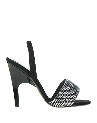 THE ATTICO Sandals Black Textile fibers