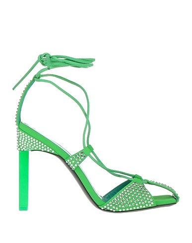 THE ATTICO Sandals Lime green Textile fibers