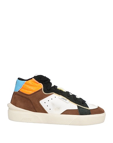 STRYPE Sneakers Chocolate brown Leather, Textile fibers