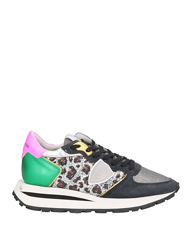 PHILIPPE MODEL Sneakers Black Leather, Textile fibres