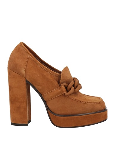 LE SILLA Loafers Camel Leather