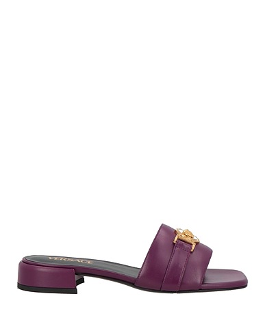VERSACE Sandali Prugna Pelle