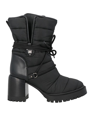 CASADEI Ankle boot Black Textile fibers, Leather