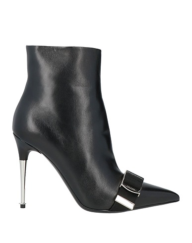 TOM FORD Stivaletti Nero Pelle di pecora, Acciaio, Ottone