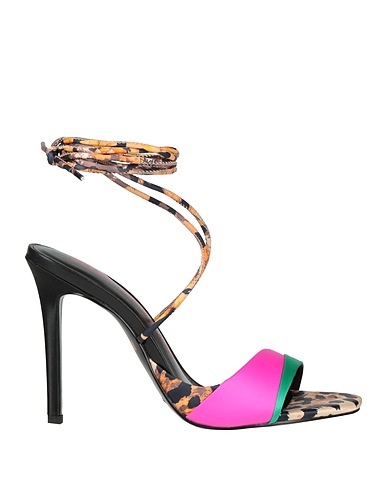 JUST CAVALLI Sandals Fuchsia Textile fibres