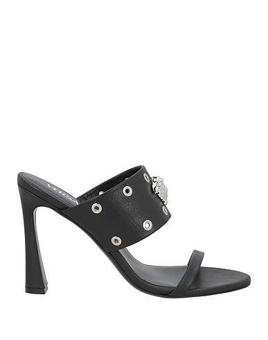 VERSACE Sandals Black Leather
