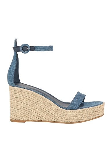 LE SILLA Espadrilles Blue Textile fibres, Leather