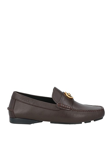 VERSACE Loafers Dark brown Leather