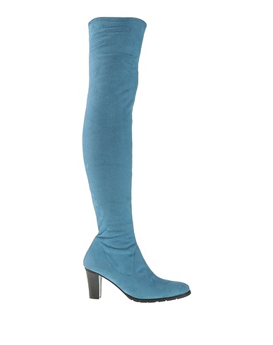 REBECA SANVER Stivali Blu chiaro Fibre tessili