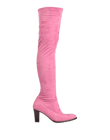 REBECA SANVER Boots Pink Textile fibres