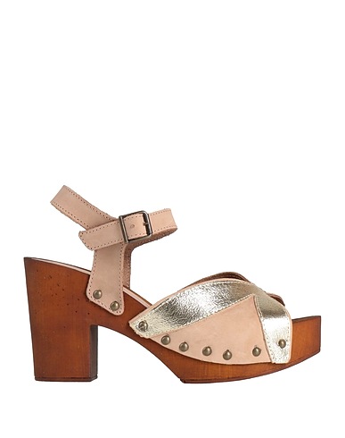 DIVINE FOLLIE Mules and clogs Grey Leather