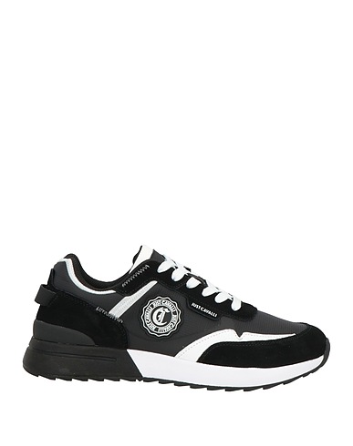 JUST CAVALLI Sneakers Nero Fibre tessili, Pelle
