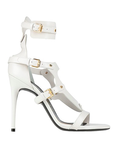 TOM FORD Sandales ARCHIVE BIANCO Cuir de veau, Acier, Laiton